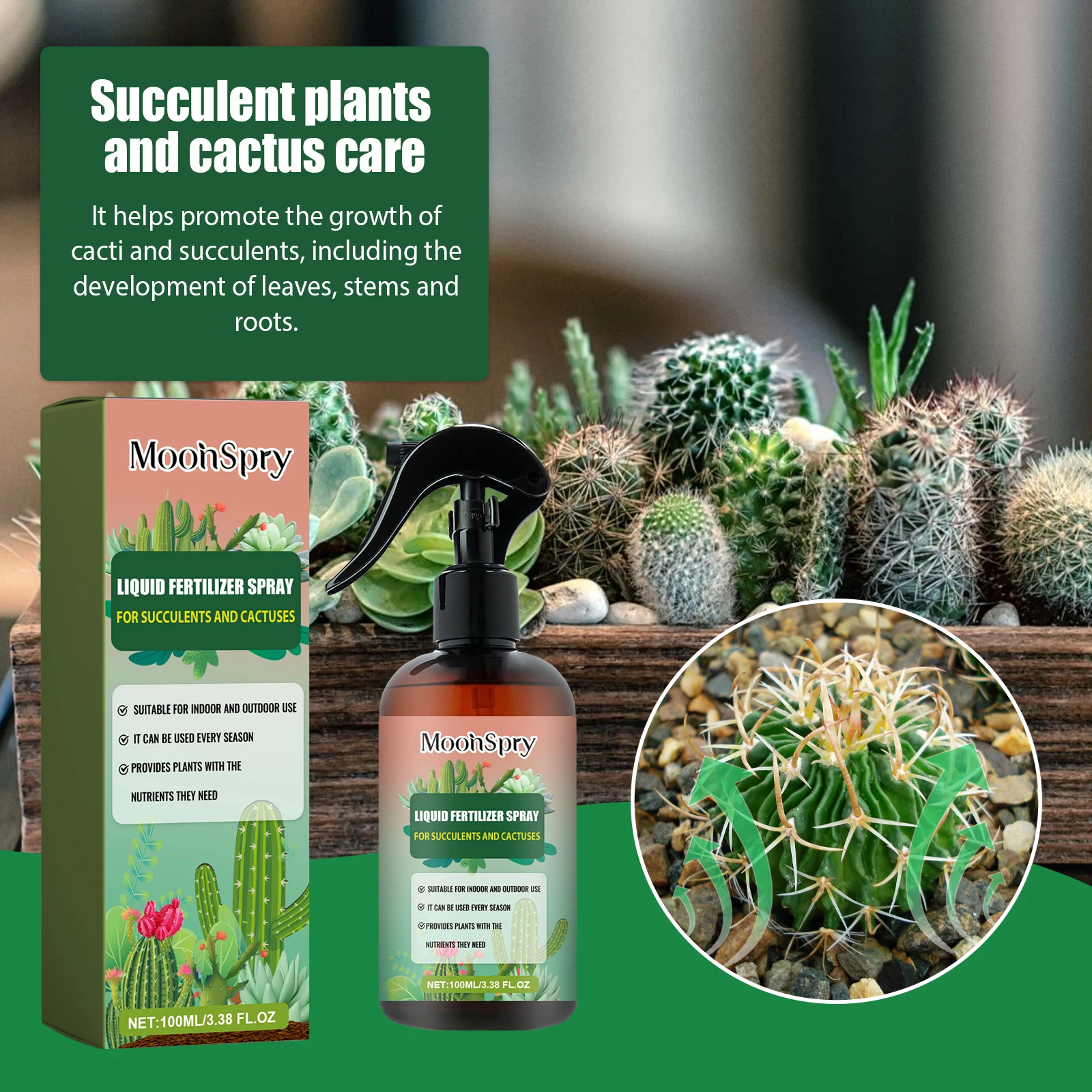 Succulent Nutrient Solution Root Booster Flower Fertilizer Home Garden Care Blooming Succulents Potted Plant Liquid Fertilizer