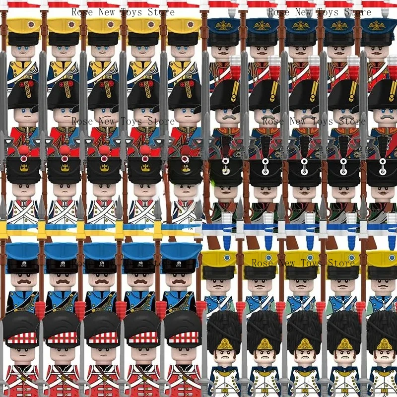 WW2 Napoleonic War Military Soldier Action Mini Dolls Army  Rifles Cannon Toy wholesale store Kids Building Block Toy