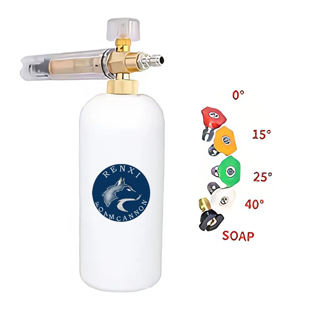 Foamer Jet Bottle Transparent Snow Foam Lance Washer High Pressure Adjustable Spray Angle Watering Cleaning Tool for Car Truck