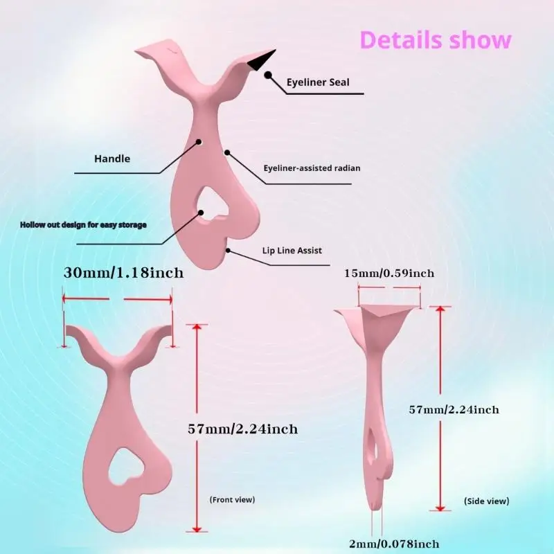28TA 3pcs Eyeliners Templates for Effortless Eye Makeup Creation Applicator Template