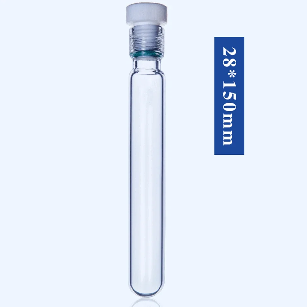 30 55 60 90 140-300ml High Boro. Glass 6 Bar High-pressure Test Tube With PTFE Stopper Labrotary Glassware Chemical Experiment