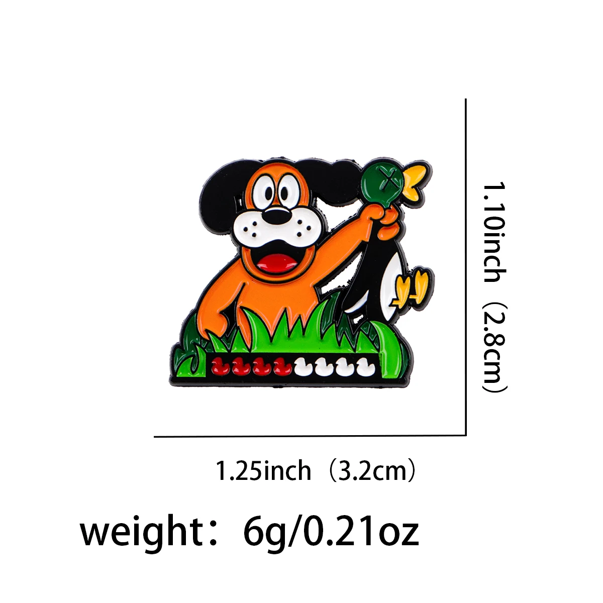 Funny Duck Enamel Pin Cute Dog Brooch Pines Lapel Pins Badge on Backpack Clothing Accessories Animal Jewelry Friends Gifts