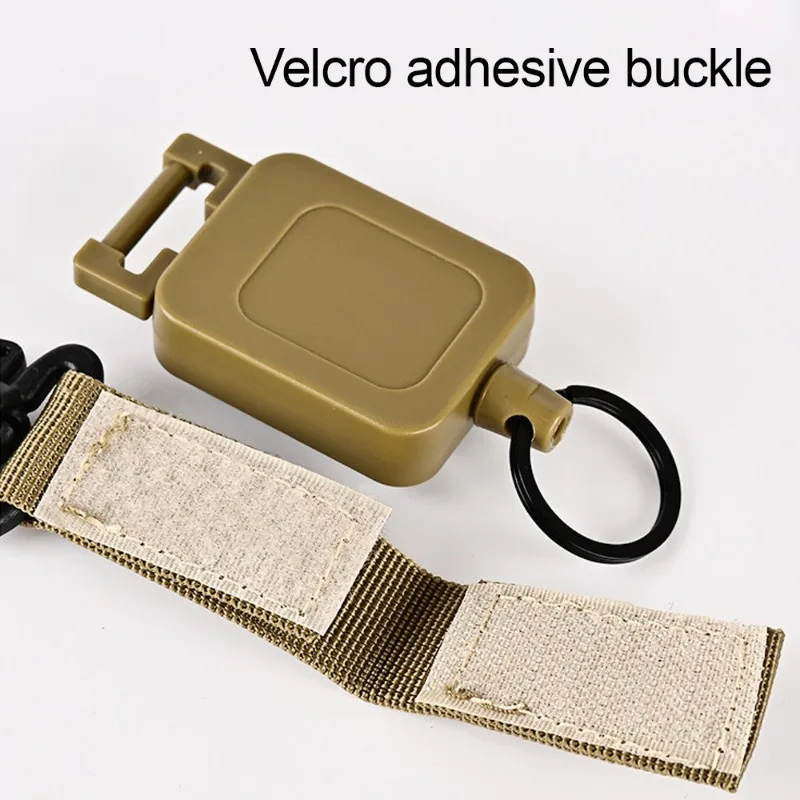 Anti-theft Metal Easy-to-pull Buckle Rope Elastic Keychain Sporty Retractable Key Ring Anti Lost Yoyo Ski Pass ID Card