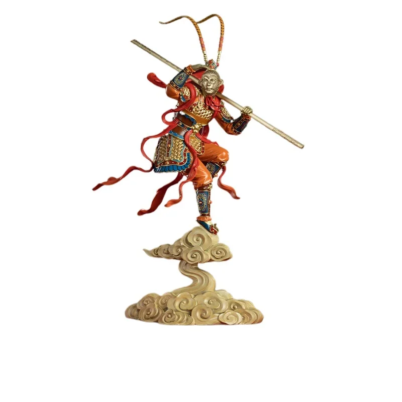 

Медные изделия ручной работы: Скульптура китайского мифологического персонажа Сунь Укун, медное украшение, декор для дома, подарки для комнаты