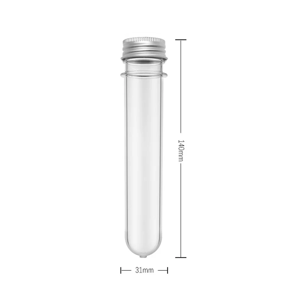 

20Pcs Clear Pet Plastic Test Tubes 40Ml with Aluminum Caps for Candy Containers Gift Treats Storage Party Favors Wedding