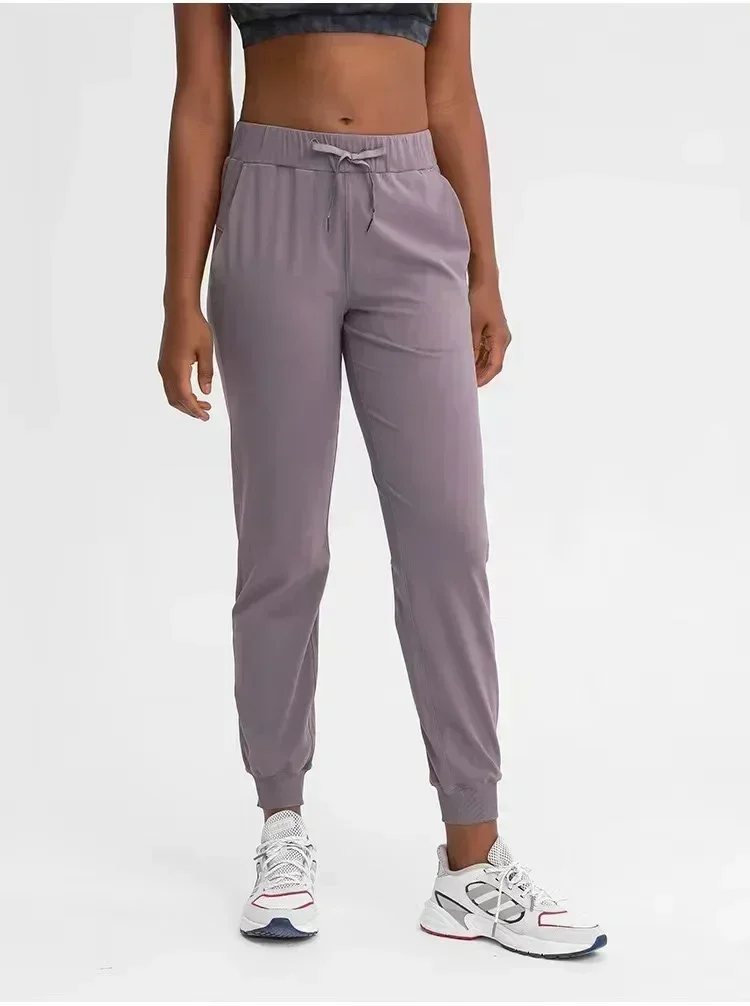 Lemon-Pantalon de jogging pour femme, tissu commissionné, pantalon de sport, pantalon de yoga et de fitness, poches latérales, camouflage, longueur de rinçage, adt Fit