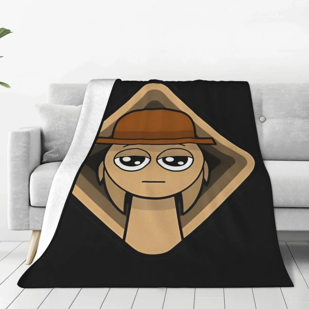 Warm Soft Blanket Decorative Sprunki Incredibox Throw Blanket Flannel Bedspread For Home Decor Funny Sofa Bed Cover