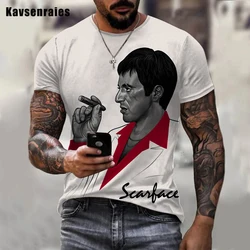 Movie Scarface T-shirt Tony Montana 3D Printed Streetwear Men Women Fashion Casual T-shirt Harajuku Oversized Cool Tee Tops