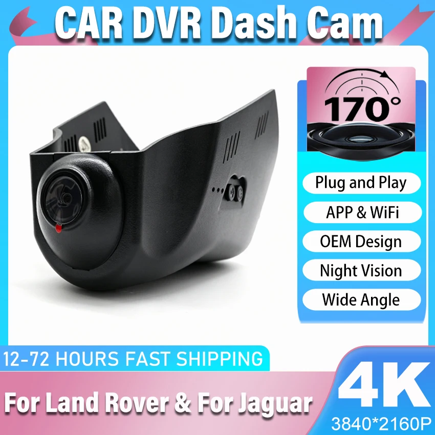 Dash Cam For Land Rover Range Rover and Sport Evoque 2017-2021 For Jaguar F-Type (X152) 2018-2021 Dashcam 4K, OEM Style, Car DVR