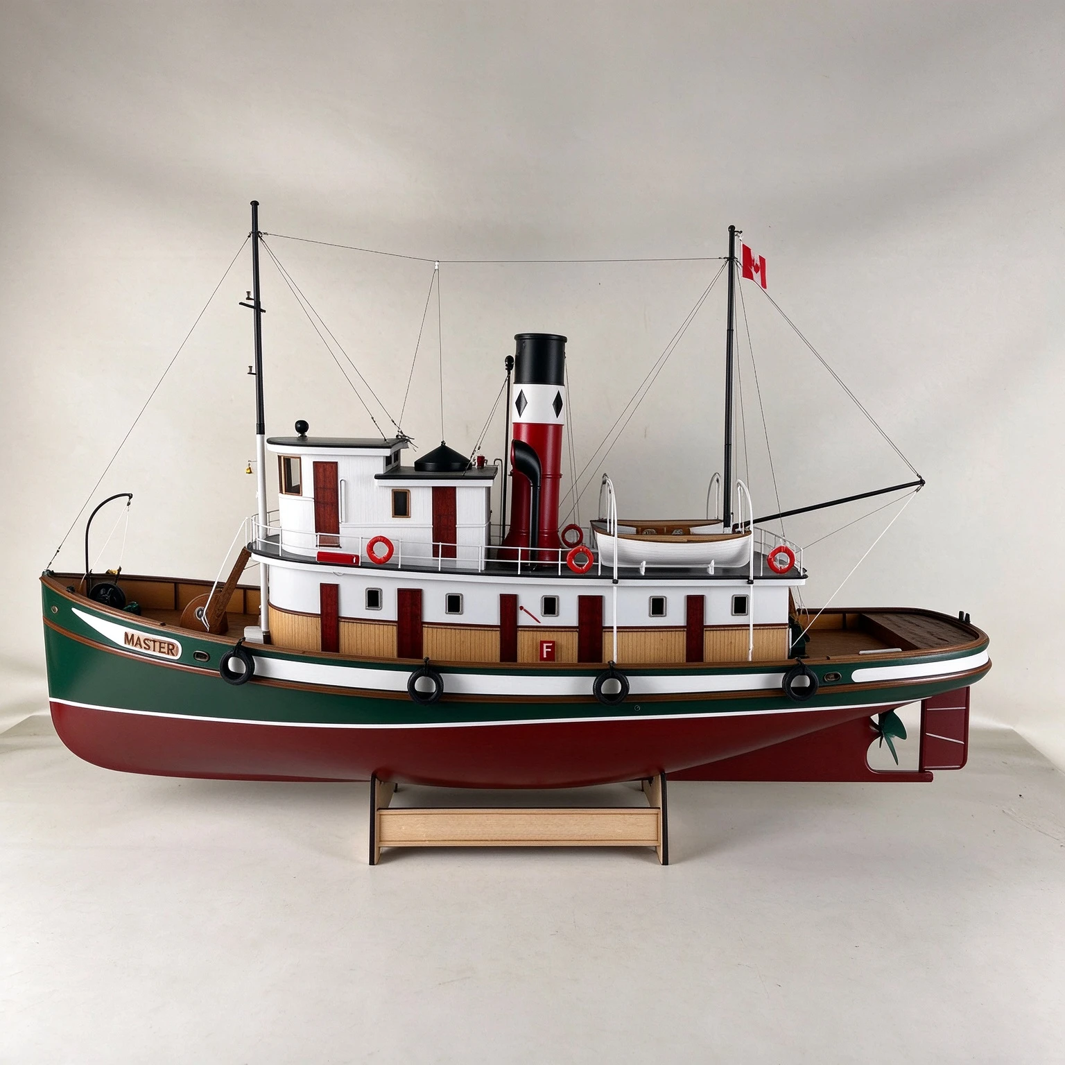 1/26 SS Master Canadian Steam Tug Boat RC Simulation Power Model DIY Assembly Kit Finished RTR Scale Ship Model Collector Grade