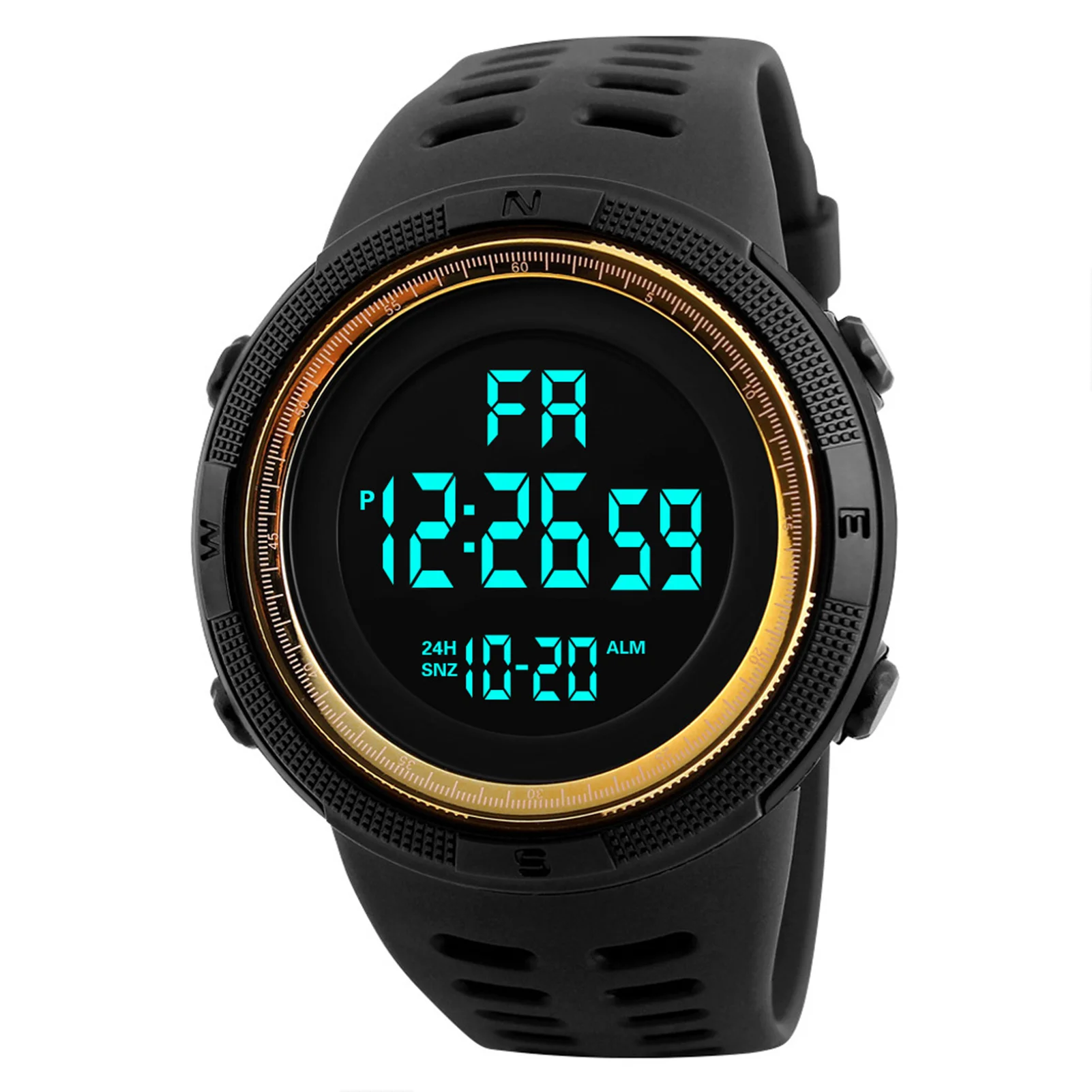 Men Digital Sports Watch Waterproof Casual Luminous Stopwatch Alarm Simple Army Watch for Outdoor And Indoor Sports