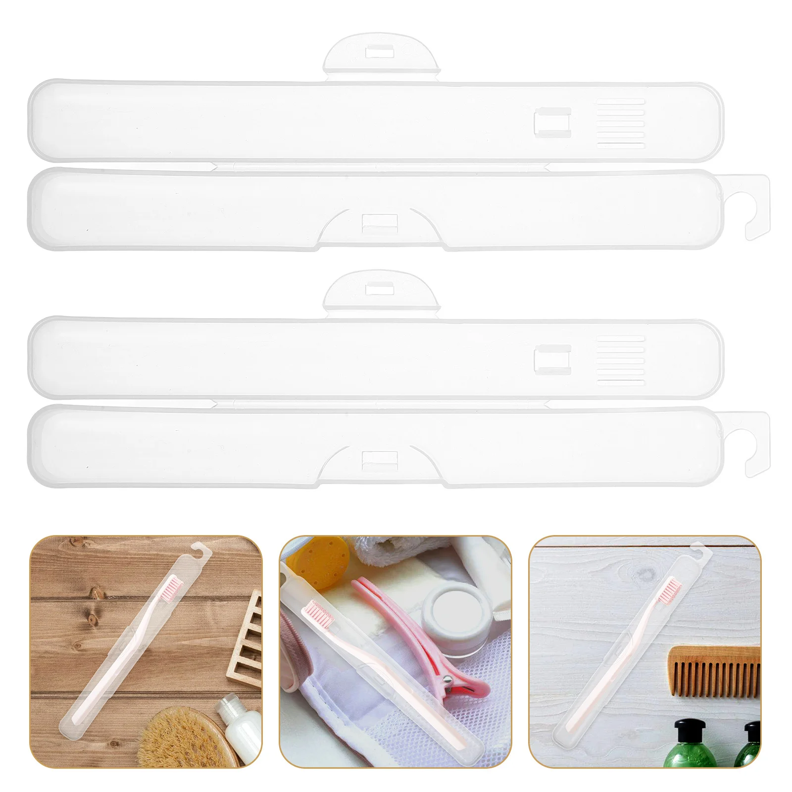 

10Pcs Toothbrush Cases Compact Travel Toothbrush Container for Outdoor Camping Home Use Dustproof Brush Protection Case
