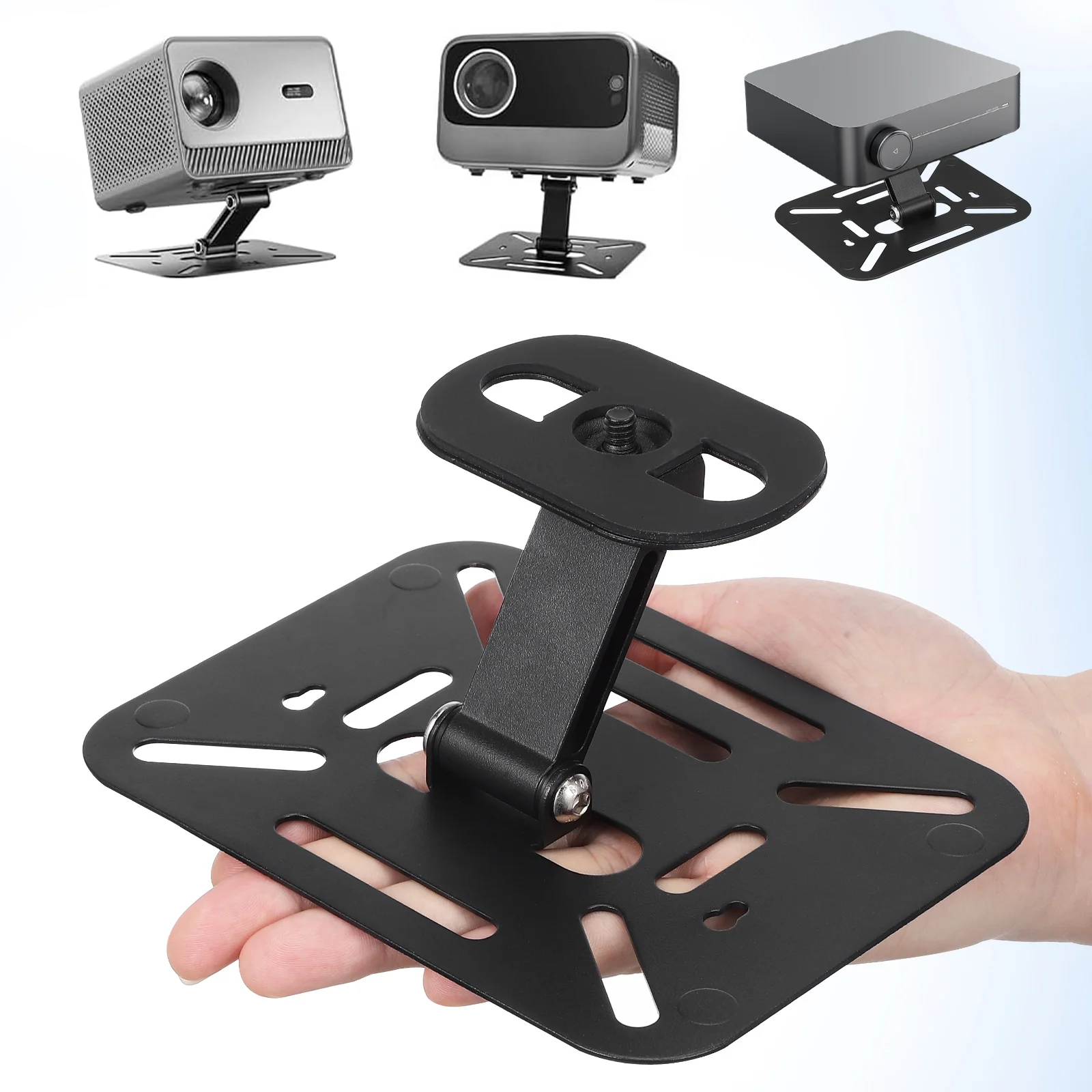 

Подставка для проектора Компактное складное металлическое настольное крепление Регулируемый угол для стабильной проекции Портативный штатив для офиса