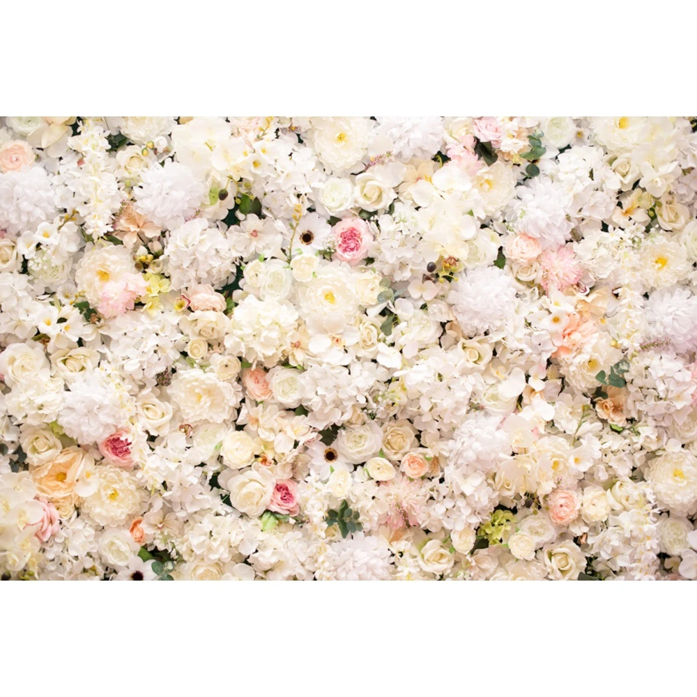 Wedding Photography Backdrop Spring Flower Wall Floral Baby Birthday Portrait Bridal Shower Background Decor Photo Studio Props