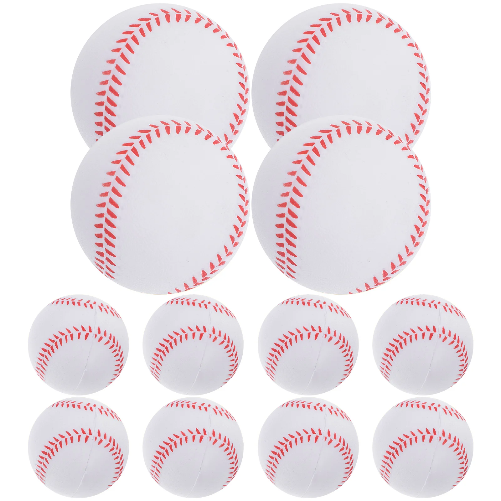 

12 Pcs Yellow Soft Baseball PU Foam Elastic Balls for Kids Sports Training Indoor Stress Relief Toys
