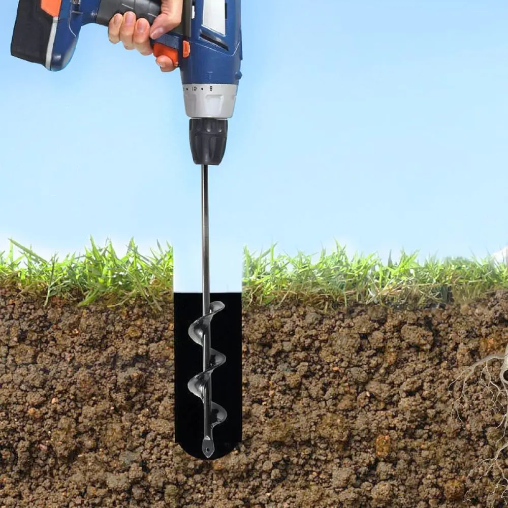 Spiral Soil Drill Bit For Garden Planting Hole Digger Electric Power Tool Accessory For Seedling Flowers