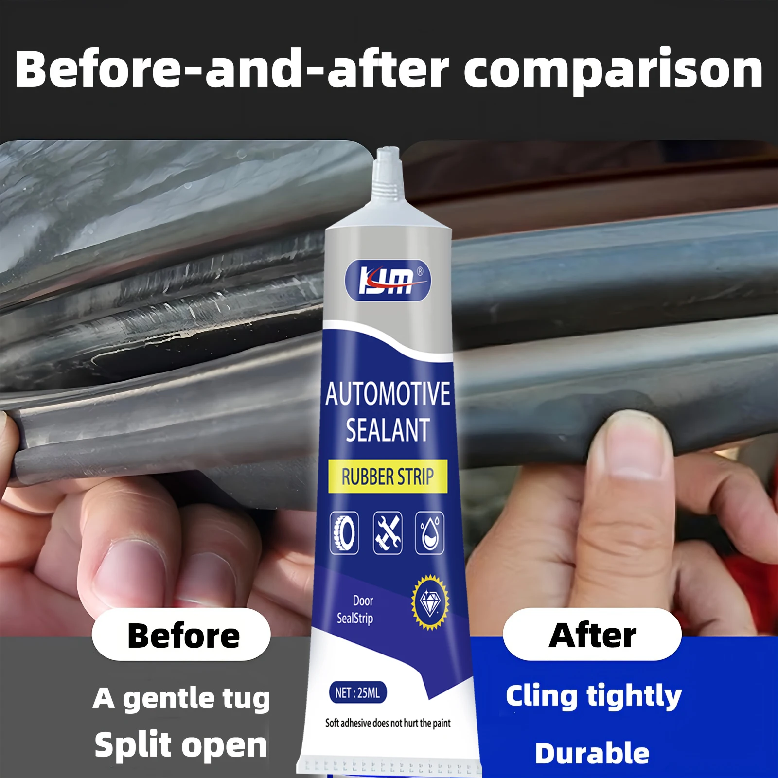 Automotive Rubber Sealant Glue Car Window Door Roof Weather Stripping Adhesive For Loose Rubber Strip Refrigerator Seal Repair