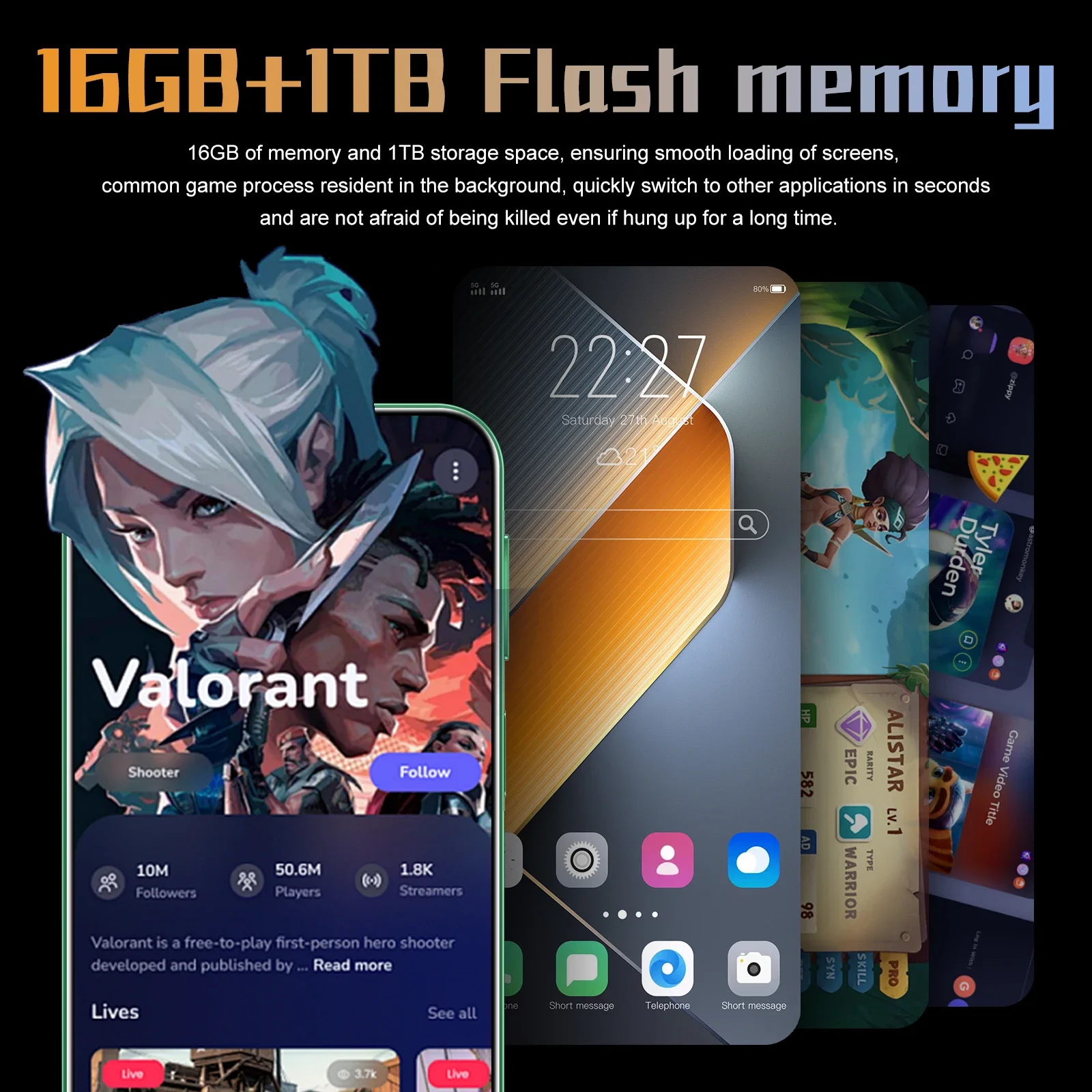 Imagem -05 - Pro Smartphone Original Android 14 Celular Desbloqueado Dual Sim Nfc Versão Global 5g hd 73 16 gb 1tb Pova6