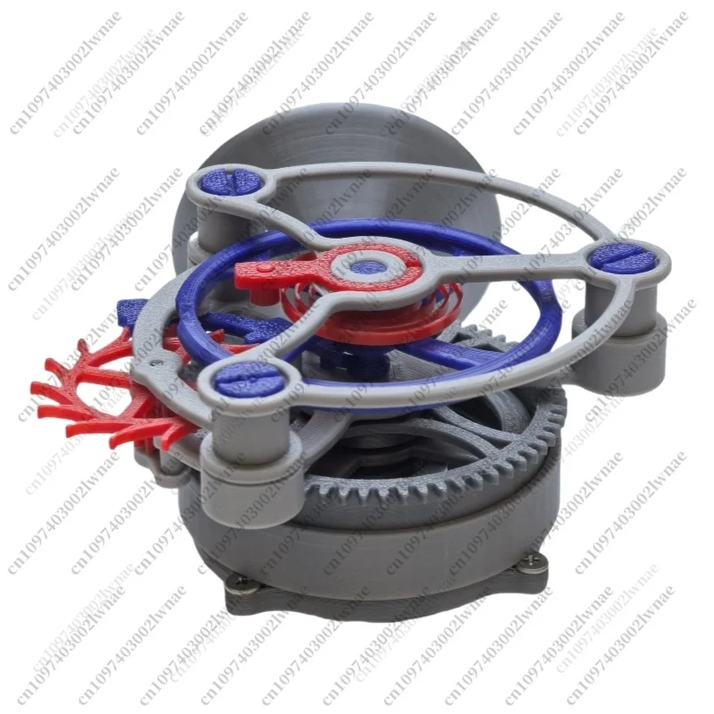 Tourbillon Gear Transmission Mechanical Model Finished Spring Power Device Rotating Escapement Structure Three-dimensional Model