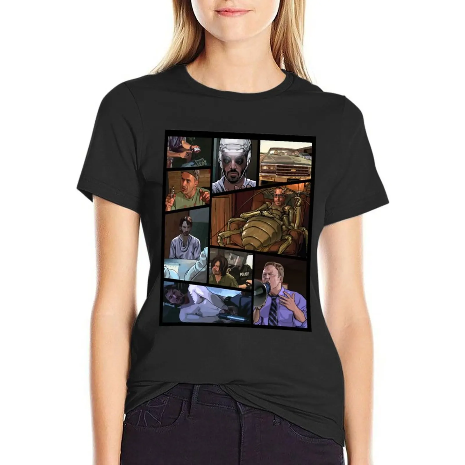 A Scanner Darkly T-Shirt blanks customs kawaii clothes t-shirts for Women cotton