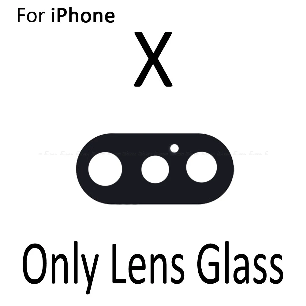 Back Rear Camera Lens Glass Ring Cover With Frame Holder For iPhone X 7 8 Plus Replacement Parts