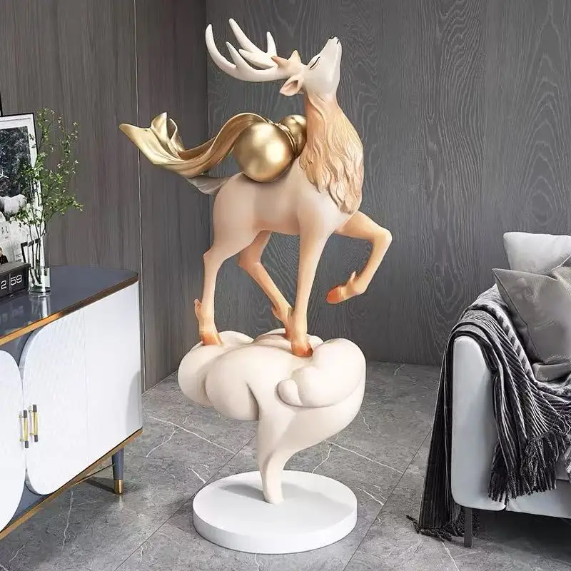 for-120X65X40CM Creative Large-scale Floor-standing Chinese-style Decorative Items for Light Luxury Home Decoration I）
