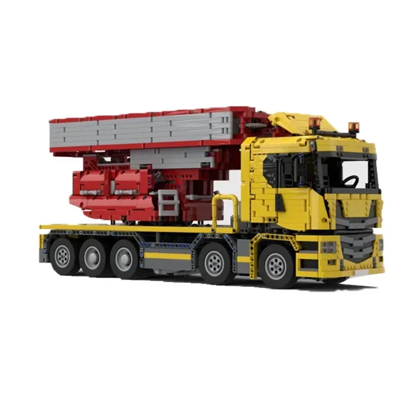 Building Blocks MOC-129176 Transport Vehicle Bridge Inspection Car High-Difficulty Assembly Blocks Adult Toy Gift