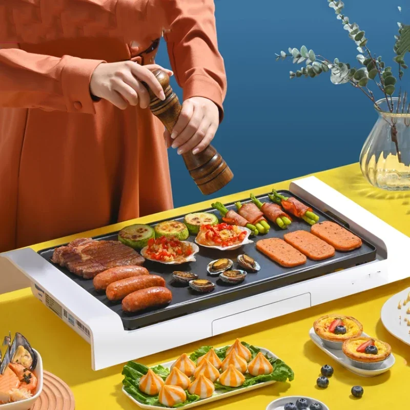 Electric Grill, 220V/1800W, Multifunctional Upgraded Household Smokeless Non-stick Grill