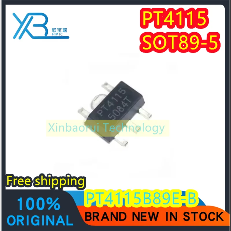 

(10/100pieces) PT4115B89E PT4115B89E-B PT4115 SOT-89 30V 1.2A High dimming ratio LED constant current driver chip Free shipping