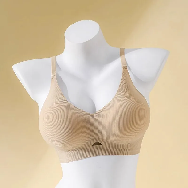 

Women's Seamless Push Up Bra Invisible Adhesive Backless Nude Lingerie Enhanced Padding for Small Bust Lift Comfort Skin Tone