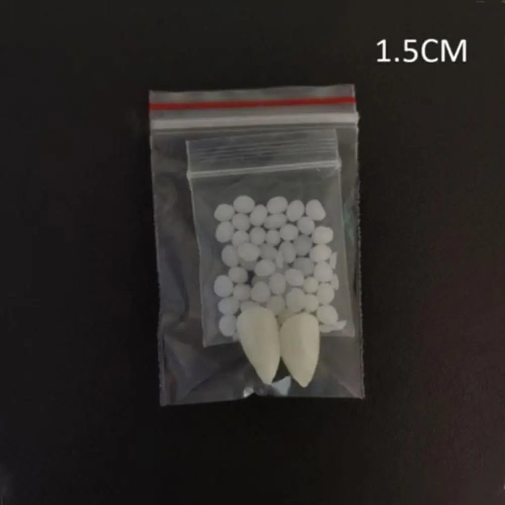 1 Pair Decoration Prop Resin Resin Fangs Adhesive Environmentally Dentures Simulated with Solid Glue Fake Teeth Cosplay