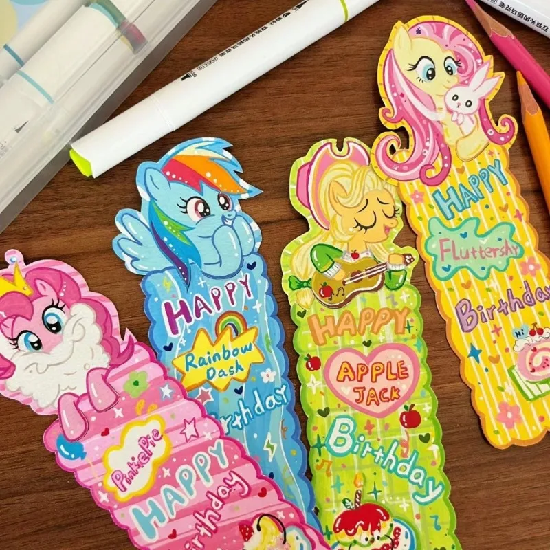 My Little Pony Animation Peripheral Children's Birthday Gift Cute Fixed Book Cartoon Bookmark Cute Collection Creative Bookmark