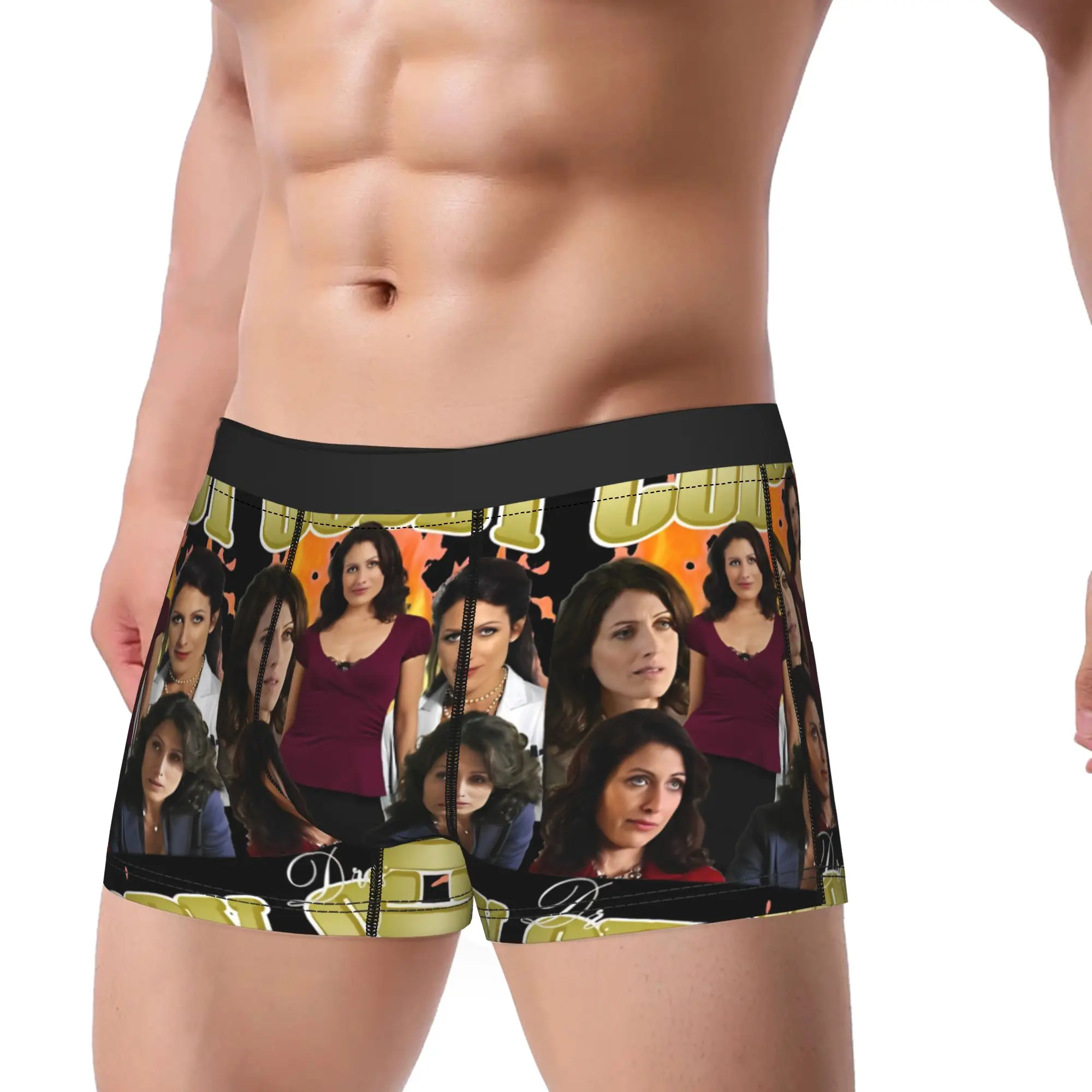 Dr Cuddy House MD Ropa interior para hombre Calzoncillos tipo bóxer Pantalones cortos Bragas Novedad Calzoncillos de talle medio para hombre Tallas grandes