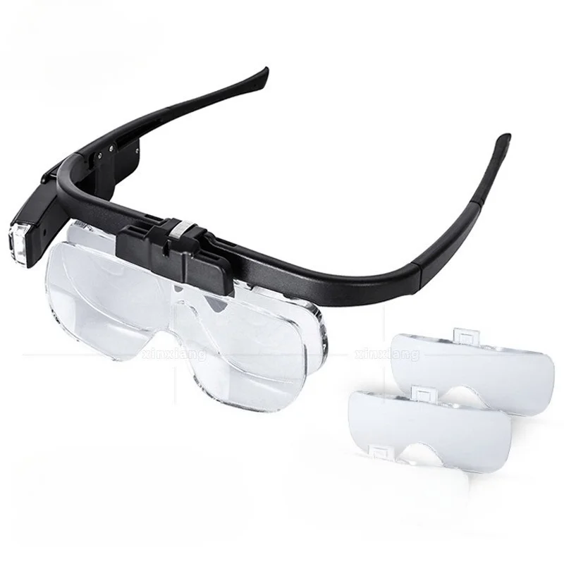 

HD USB Charging Model Loupe Magnifying Glasses with LED Lights Helping Hand Soldering Phone Screen Magnifier Solder Clamp