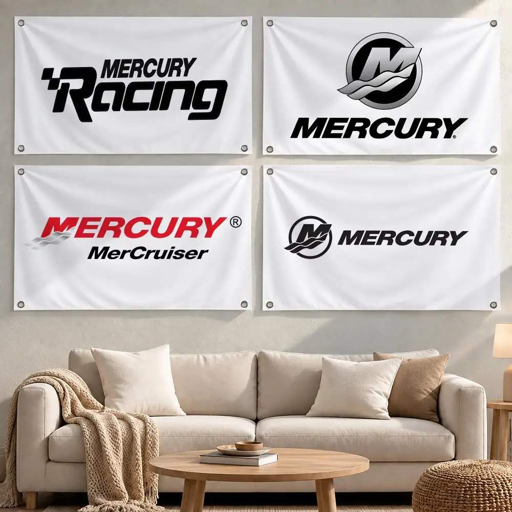Brand Mercury-6 Motor Flags Minimalist Fabric Banner Flags Garden Shop Bedroom Festival Birthday Wall Decor