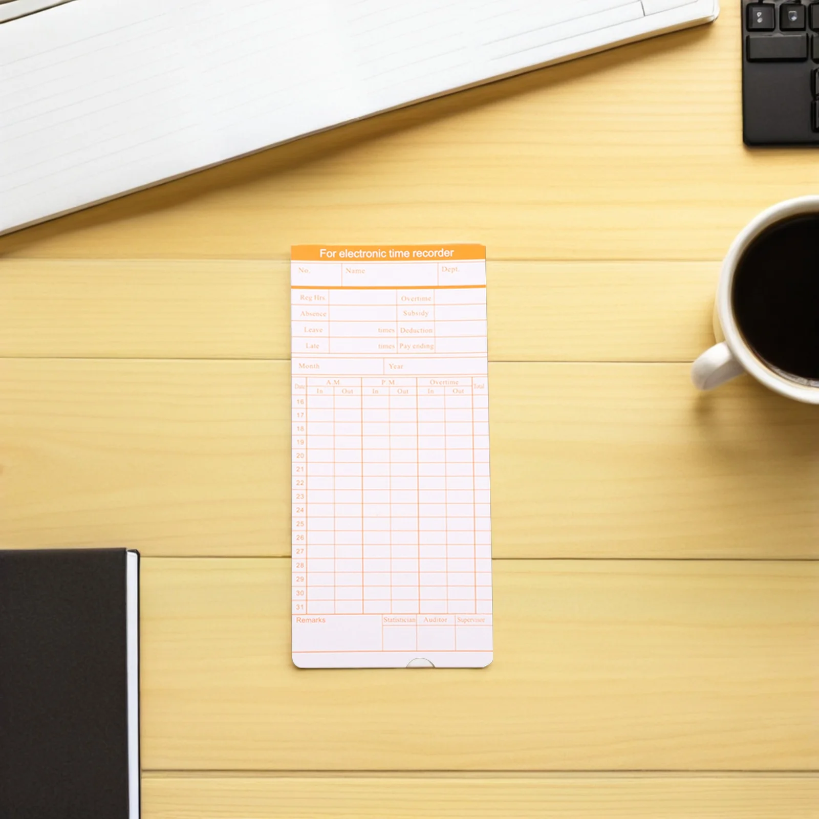 1pcs Attendance Cards Time Record Card For Employee Daily Tracking Office Factory Warehouse Use Timecards Weekly