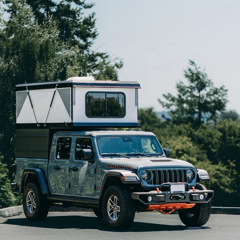 Factory Direct Aluminum Hard Shell Roof Top Tent with Quick Pop up Gas Strut and Security Lock for Mid Size Pickup Truck