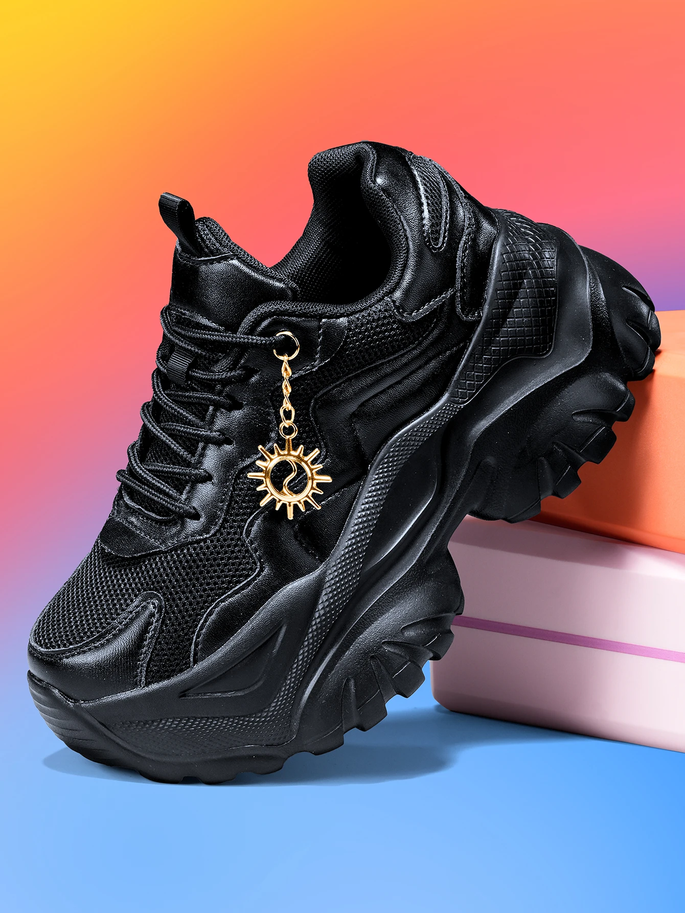 Women's 7cm Height-Increasing Fashionable Casual Vulcanized Shoes with 3D Sunflower Design, Gold Shiny Chain Decoration, Shoe Charms, Women's Sports Shoes, Outdoor All-Season Eva Thick-Soled High-Heeled Shoes, Lightweight Soft-Soled Non-Slip Running Shoes, Summer Breathable Quick-Dry Fabric Mesh Round-Toe Easy-To-Tie White Large-Size Shoes, Sweet Cool Style for Everyday Home Dating Fitness Work Multi-Scenario Office Shoes, Women's Versatile Trendy Shoes