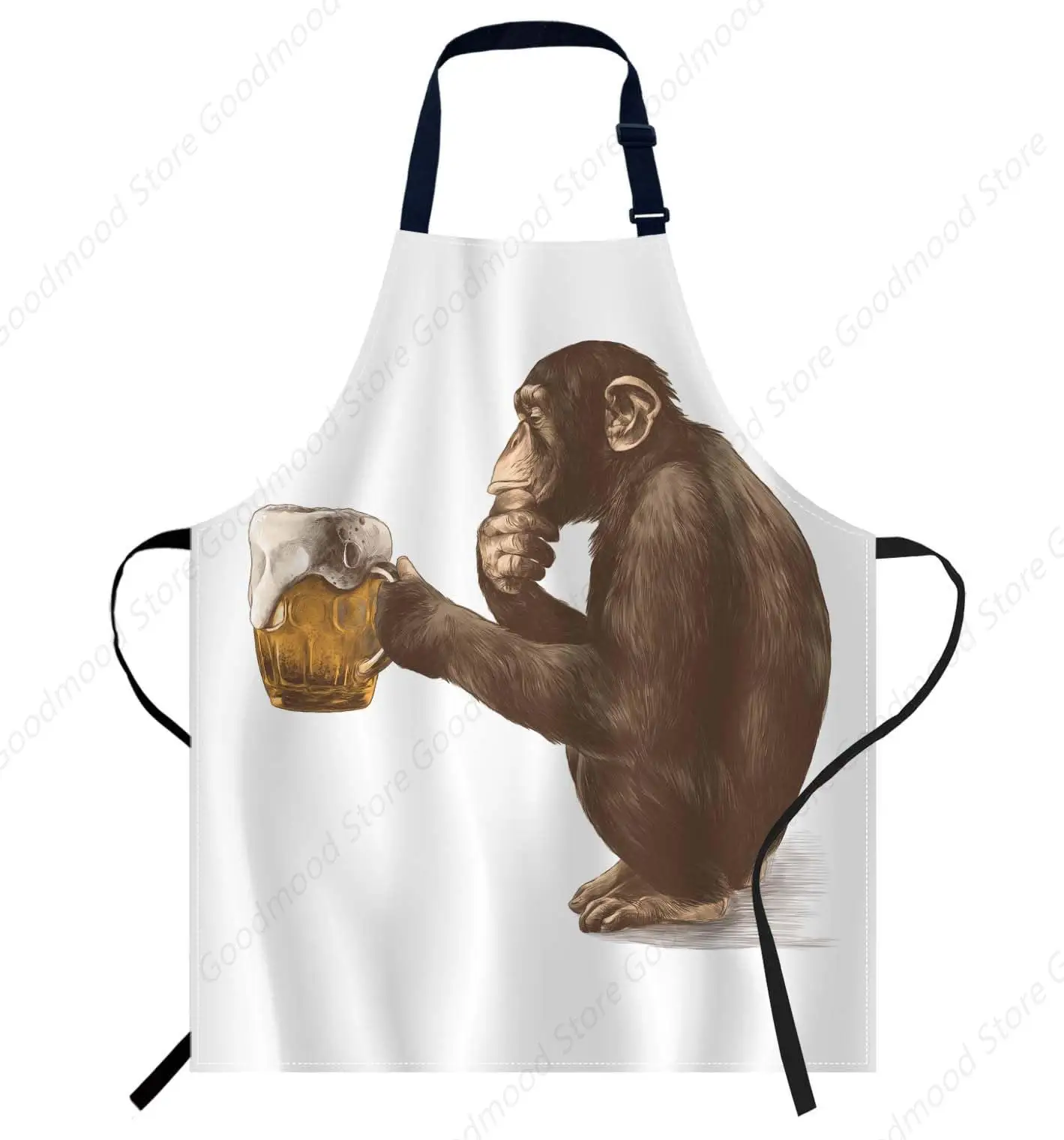 

Monkey Apron Adjustable Apron Cooking Kitchen Chef Women Men Aprons for Home Kitchen, Restaurant, Coffee House