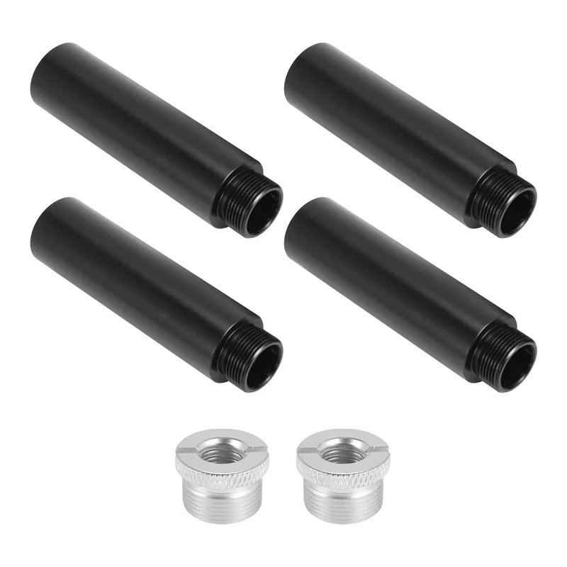 ABZZ-4Pcs Mic Stand Extension Tube, 5/8Inch Female To 5/8Inch Male Microphone Extension Rod For Desk Stands & Arm Stand