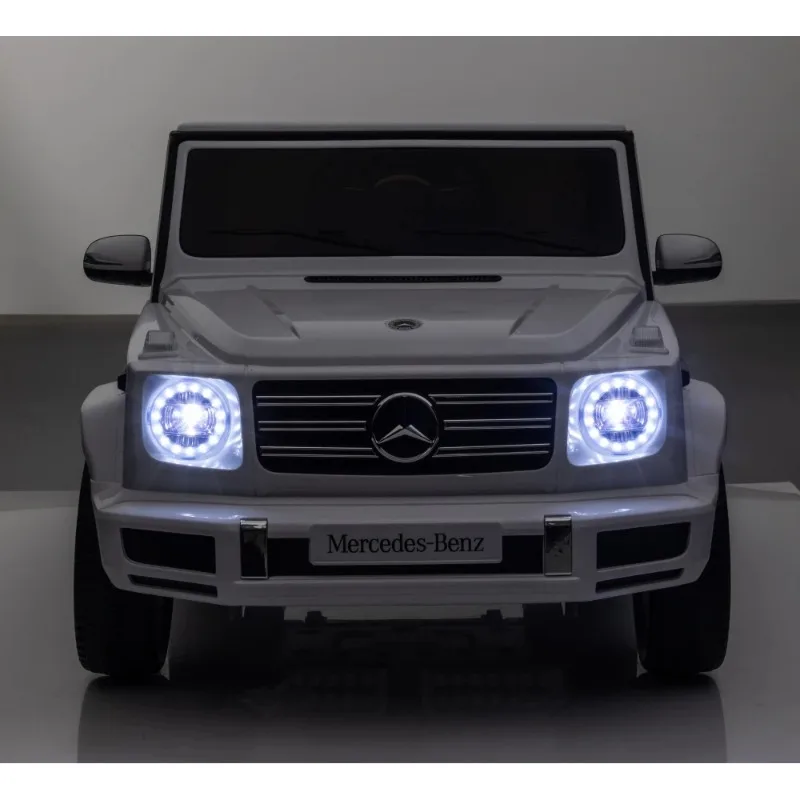 Licensed Mercedes-Benz G500 24V Kids Ride On Car with Remote Control 3 Speeds LED Lights Bluetooth MP3 Display Safety Belt
