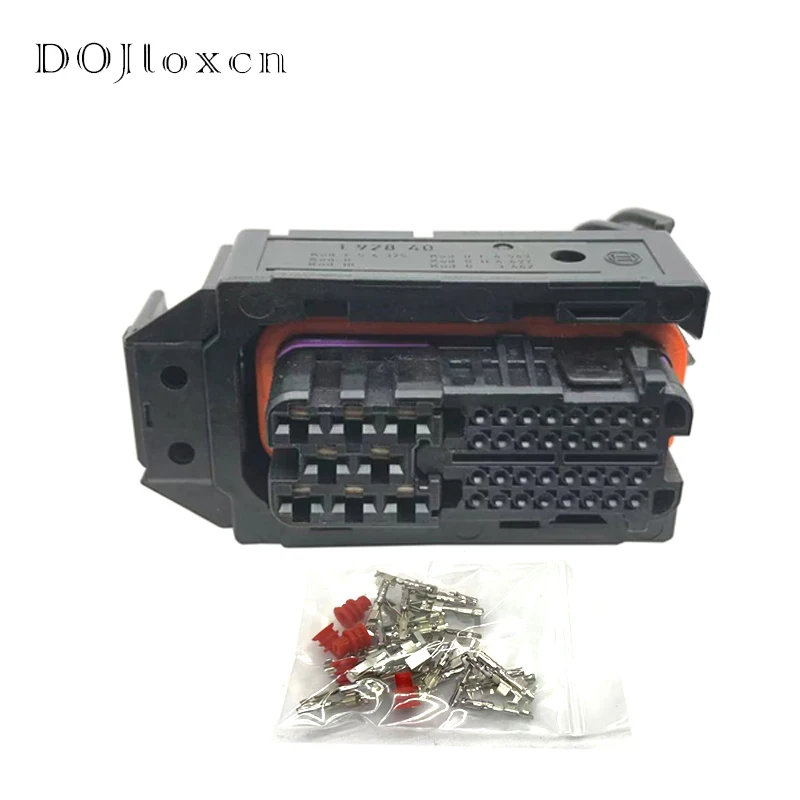 1 Set of 40 81 Pin ECU Connector 1928404375 1928404498 Female Electrical Socket With Full Pin Harness Pigtail For Bosch