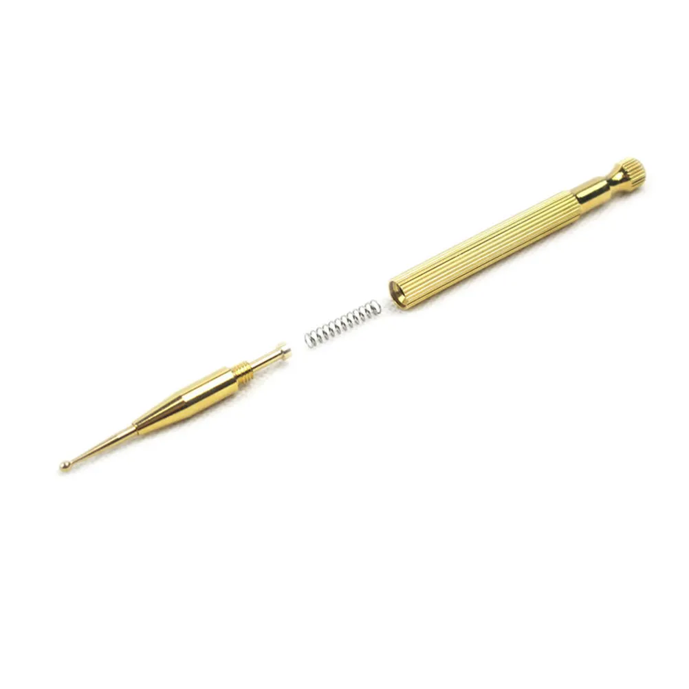2Pcs Brass Auricular Point Probe Ear Point Probe for Home Hospital Fitness Health Monitoring Lightweight Round Tip Anti Slip
