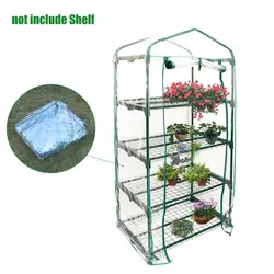 2/3/4/5 Layers Mini Greenhouse Replacement Cover With Roll-Up Zipper Door PVC Greenhouse Tent Cover Home Gardening Supplies