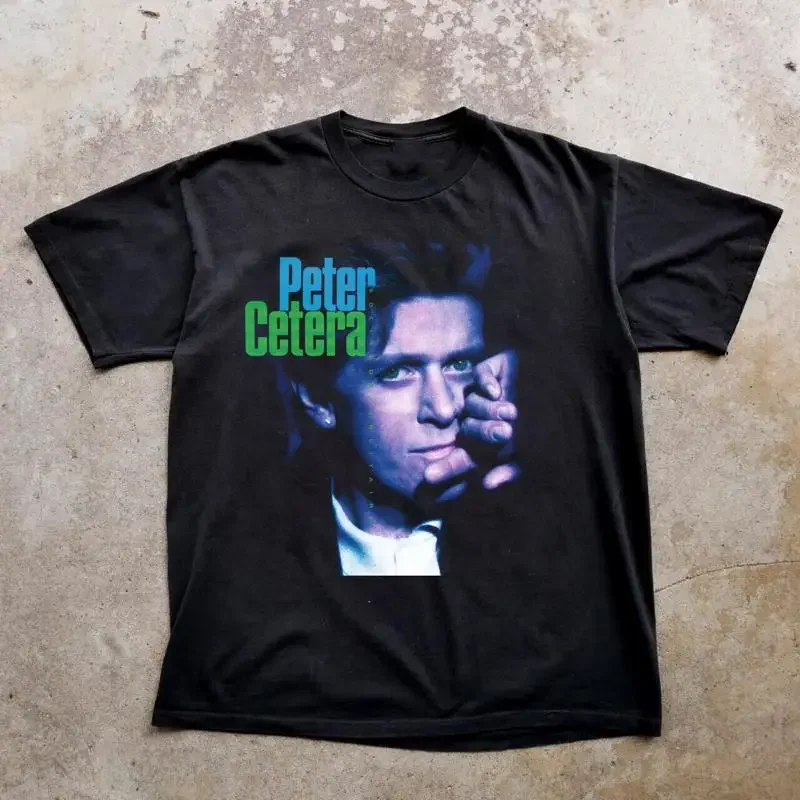 Peter Cetera Solitude Solitaire 1986 Black Fan T Shirt AL128