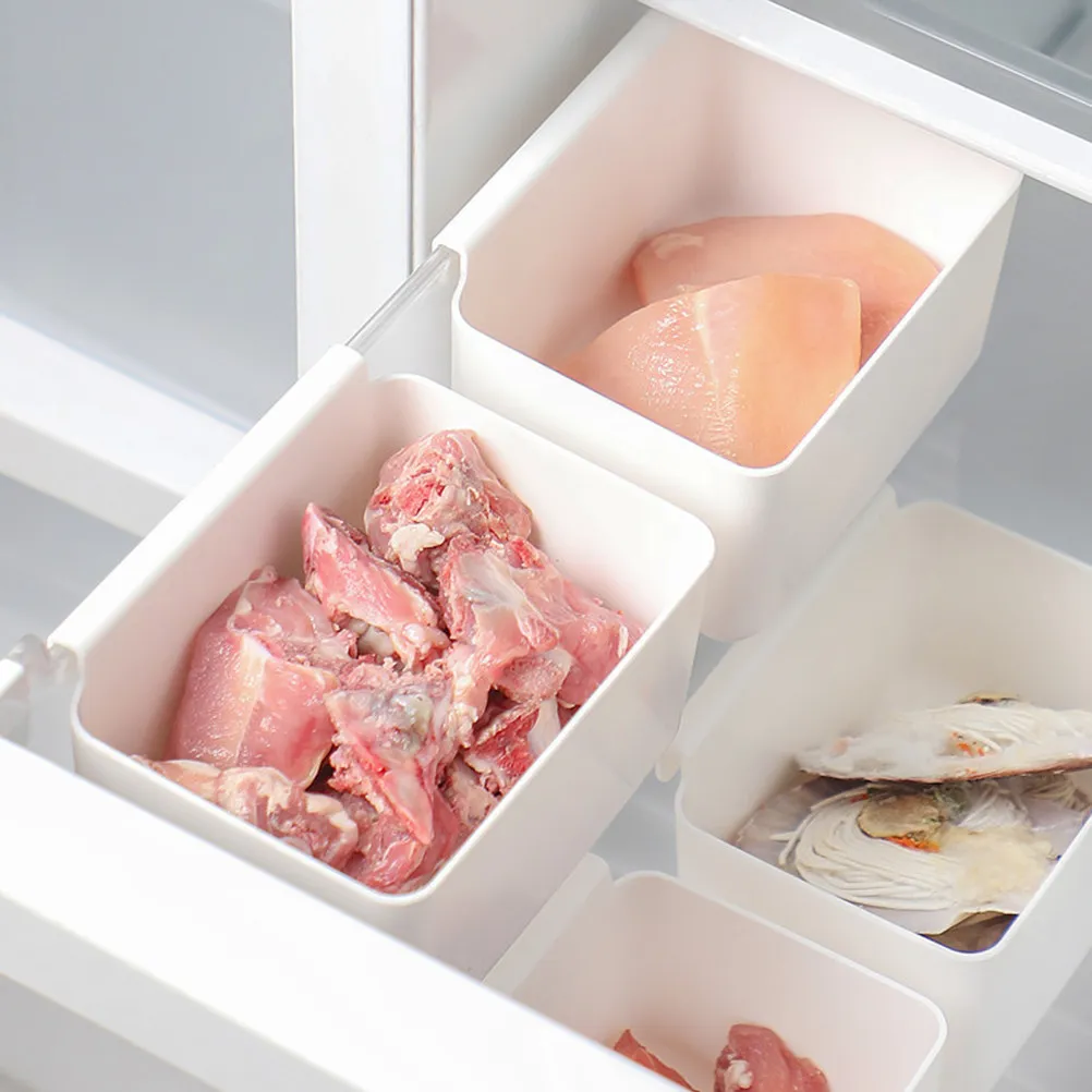 

Stylish Fridge Side Door Hanging Storage Box Organizer Made of Premium PP Material Vertical Space Saving for Refrigerator Door