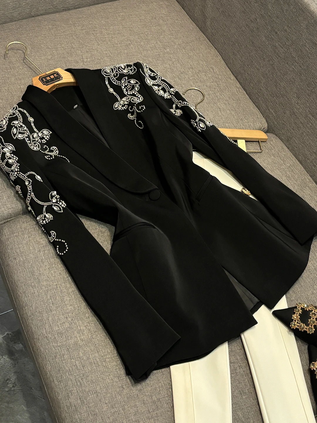 

Winter Heavyweight Long Sve High-End Women's Suit Jaet Formal Wear A05 Ele Profional Faionable Coat