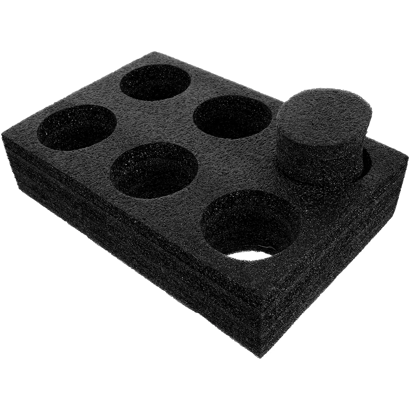 

Six-hole Cup Holder Black Travel Drinks Rack for Beverage Packing Multi-holes Design Carry Coffee Milk Tea drink Carrier Tray