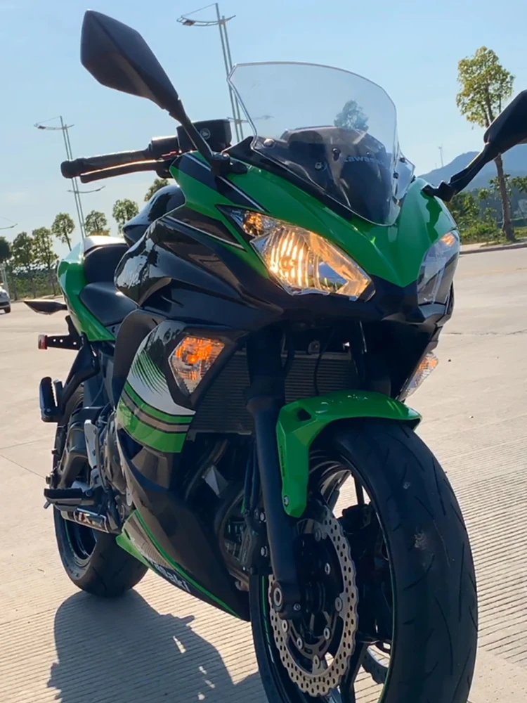 Motorcycle Double Bubble Windshield Deflector Protector Wind Screen For Kawasaki NINJA650 ninja 650 2012 13 14 15 16 17 18 19 20 image 5