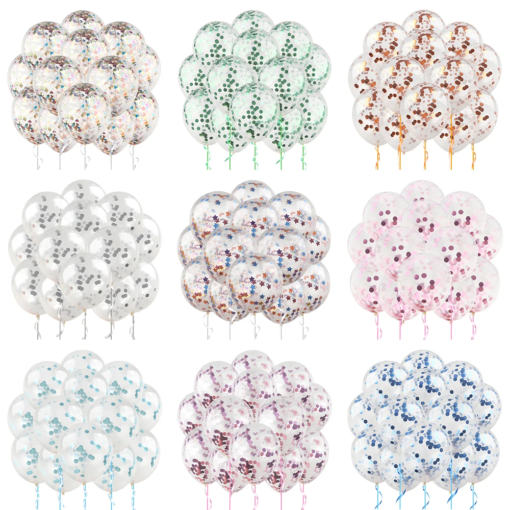 20 قطعة 12 بوصة النثار بالونات معدنية معدنية الذهب الأزرق الوردي اللاتكس بالون الزفاف حفلة عيد ميلاد الديكور استحمام الطفل Globos #4